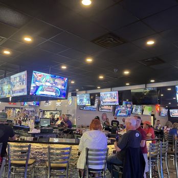 R-Bar & Grill - Inside / all tables are bar tops - keep that in mind there are not any booths. Very casual joint. - Sports Bars Near Me - Saint John, Indiana