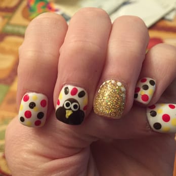 Royal Nails LLC - Gobble gobble turkey Thanksgiving manicure - Nail Salons Near Me - Toms River, New Jersey