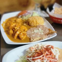 Salsa's Restaurant - Shrimp Azteca ( Extremely hot spicy   ) Chicken taco Salsas Margarita