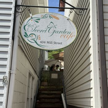 The Secret Garden Cafe - Outside sign, hidden cafe entrance - Cafes Near Me - Occoquan, Virginia The Secret Garden Cafe - Outside sign, hidden cafe entrance - Cafes Near Me - Occoquan, Virginia