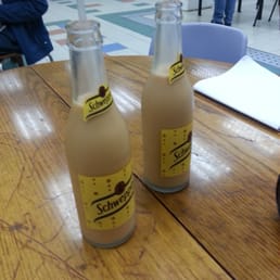 Milk Tea in the Schweppes bottles. Milk Tea in the Schweppes bottles.