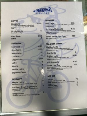 Menu photo 1 10 Speed Coffee Los Angeles, CA Menu photo 1 10 Speed Coffee Los Angeles, CA