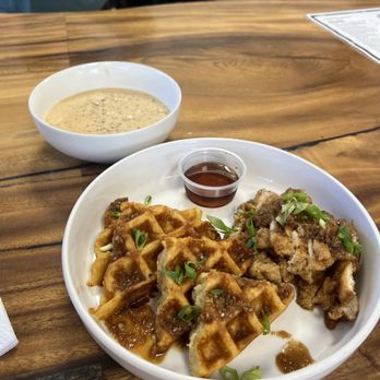 Southern Love - Chicken and waffles, side of grits - Southern Near Me - Honolulu, Hawaii