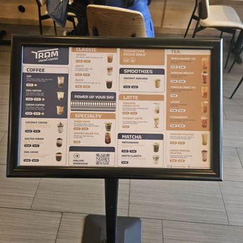 Tram Cream Coffee 2 - Menu 6.25 - Coffee & Tea Near Me - San Jose, California