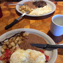 The Bfast special and Chilaquiles plate...the bacon was over cooked but they replaced it ...it didn't last long enough to take a pic!!!