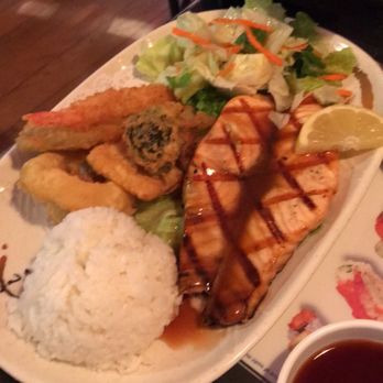 Sushi Monster - Salmon Teriyaki and Shrimp Tempura - Sushi Bars Near Me - Belmont, California Sushi Monster - Salmon Teriyaki and Shrimp Tempura - Sushi Bars Near Me - Belmont, California