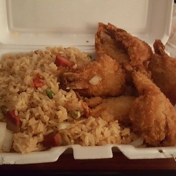 Shunxing Chinese Restaurant - Jumbo shrimp combo. Actually two reg shrimp fried together. Tasty but like the reg size shrimp better. Batter a bit gummy inside - Chinese Near Me - Stafford, Virginia