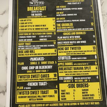Twisted Griddle - Menu - Breakfast & Brunch Near Me - Fall River, Massachusetts Twisted Griddle - Menu - Breakfast & Brunch Near Me - Fall River, Massachusetts