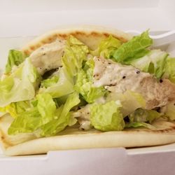 Caramelcorn Shoppe Smoothie Stop - My usual - a nice and simple Chicken Caesar Pita! Delicious!