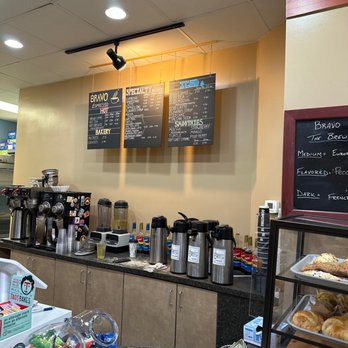 Bravo Espresso & Gourmet - a counter with a variety of food items - Coffee & Tea Near Me - Rochester, Minnesota Bravo Espresso & Gourmet - a counter with a variety of food items - Coffee & Tea Near Me - Rochester, Minnesota