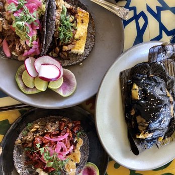 Madre - Mole tamal; cesina, chicken, and carnitas tacos - Mexican Near Me - Torrance, California Madre - Mole tamal; cesina, chicken, and carnitas tacos - Mexican Near Me - Torrance, California
