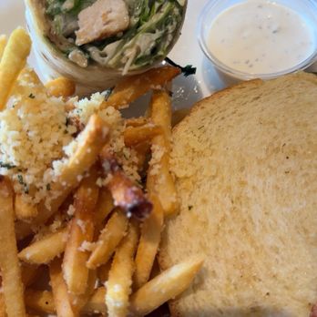Kahului Ale House - Top is the grilled chicken wrap and bottom is the blt.. can't forget the Parmesan fries and ranch dressing! - Sushi Bars Near Me - Kahului, Hawaii