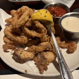 Fried calamari and octopus. Fried calamari and octopus.