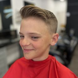 Pappy's Barbershop - Boys haircut, high fade with a taper