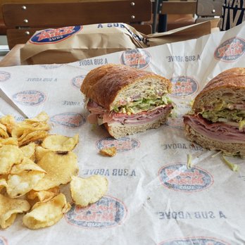 Jersey Mike's Subs - #13 Combo...Giant. Half for here, half to go. - Fast Food Near Me - Medford, Oregon Jersey Mike's Subs - #13 Combo...Giant. Half for here, half to go. - Fast Food Near Me - Medford, Oregon