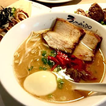 Umaido - Spicy miso ramen with Jalapeño takoyaki and Pork belly in the background - Ramen Near Me - Suwanee, Georgia Umaido - Spicy miso ramen with Jalapeño takoyaki and Pork belly in the background - Ramen Near Me - Suwanee, Georgia