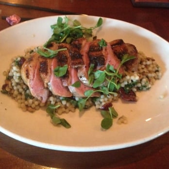 Whiskey Cake - Smoked duck breast and cous-cous - New American Near Me - Plano, Texas Whiskey Cake - Smoked duck breast and cous-cous - New American Near Me - Plano, Texas