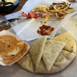 Souvlaki - Hummus and pita