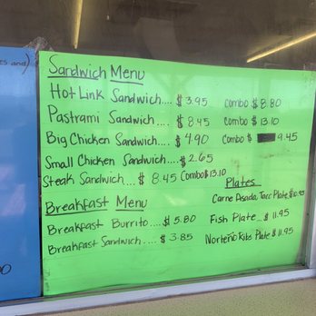 Tita's Burger Den - Sandwich menu - Burgers Near Me - Yermo, California