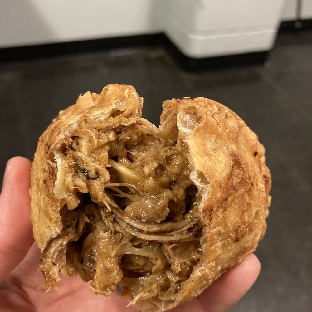 Jerk chicken empanada Jerk chicken empanada