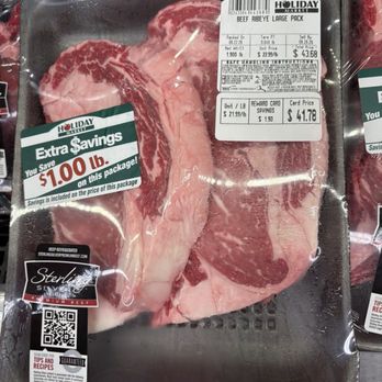Holiday Market - More excessive fat--not trimmed at all.  You get to pay for that. - Grocery Near Me - Chester, California