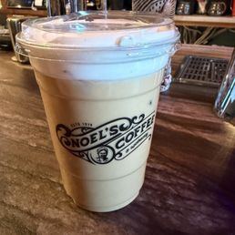 Brown sugar maple iced coffee with cold foam Brown sugar maple iced coffee with cold foam