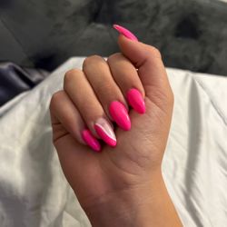 T & T Nails - Acrylics from the most recent time. Notice the streak that wasn't corrected