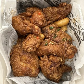 Krisp Korean Fried Chicken - Spicy Soy Fried Chicken $12.95 (Half) - Chicken Shop Near Me - Houston, Texas