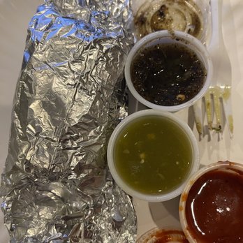 Taqueria Traspasada - Taco was the length of two of their tiny sauce cups. - Mexican Near Me - Chicago, Illinois Taqueria Traspasada - Taco was the length of two of their tiny sauce cups. - Mexican Near Me - Chicago, Illinois