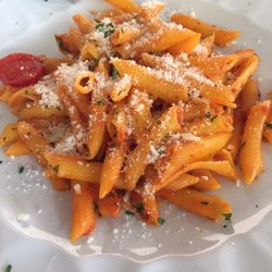 Trattoria La Pace - Penne arrabiata with fresh parm sprinkled atop