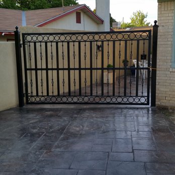 D & R Services - This custom built gate to fit area with nice look , after pouring concrete our customer wanted an automatic gate for his back yard access - Masonry/Concrete Near Me - Albuquerque, New Mexico D & R Services - This custom built gate to fit area with nice look , after pouring concrete our customer wanted an automatic gate for his back yard access - Masonry/Concrete Near Me - Albuquerque, New Mexico