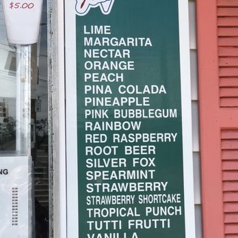 Flavor-Rite - a menu for a restaurant - Shaved Ice Near Me - Long Beach, Mississippi
