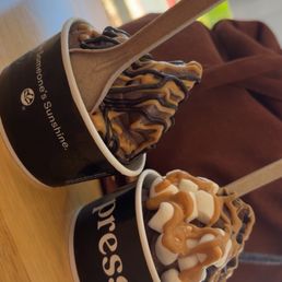 Churro and S'mores freeze sundaes