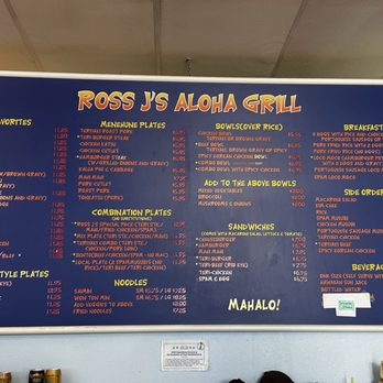 Ross J's Aloha Grill - Menu - Hawaiian Near Me - Henderson, Nevada Ross J's Aloha Grill - Menu - Hawaiian Near Me - Henderson, Nevada