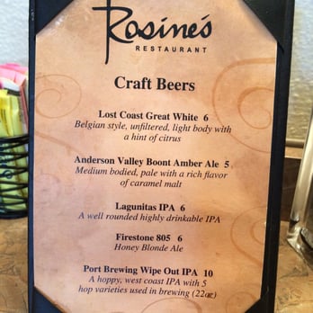 Rosine's Restaurant - Craft beers. - American Near Me - Monterey, California Rosine's Restaurant - Craft beers. - American Near Me - Monterey, California