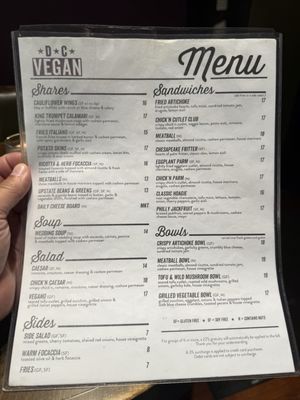 Menu photo 1 DC Vegan Washington, DC, DC