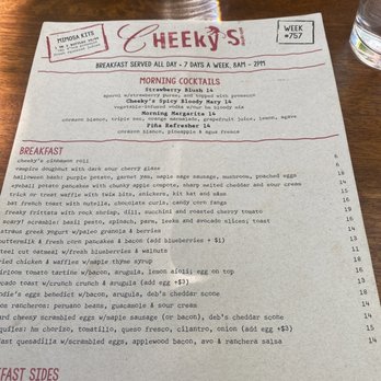 Cheeky's - Menu - Breakfast & Brunch Near Me - Palm Springs, California Cheeky's - Menu - Breakfast & Brunch Near Me - Palm Springs, California