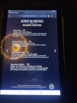 Menu photo 2 Alchemy 48 Mesa, AZ