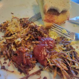 Burnt hashbrowns.  Yuck