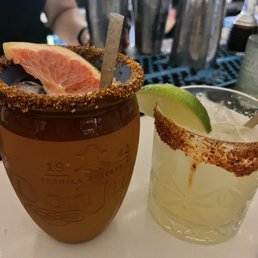 Paloma & spicy margarita