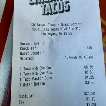 Chilangos Tacos - Price very well for being on this Strip - Tacos Near Me - Las Vegas, Nevada Chilangos Tacos - Price very well for being on this Strip - Tacos Near Me - Las Vegas, Nevada