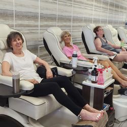 T Nail Lounge - Enjoying our pedicures
