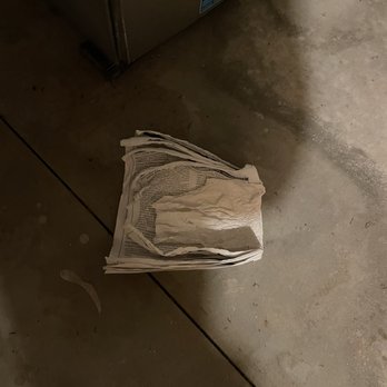 Temperature Doctors Heating & Cooling - This is the actual manual rolled up they tried to use as a funnel! - Heating & Air Conditioning/HVAC Near Me - Rockford, Illinois