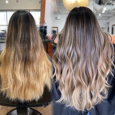 Full dimensional color before + afters - If you've been longing for a hair color change but feel hesitant about going lighter, fear not! At Hair by Hina Hawaii, we specialize in creating customized hair colors that perfectly suit YOU and your lifestyle. Here's what we consider when crafting your dream look:
✨ Skin tone
✨ Lifestyle
✨ Budget
✨ Maintenance
✨ Hair texture
🌟 Accepting new clients! Book online or TEXT (808)-291-4325 for a free consultation! 📅 Full dimensional color before + afters - If you've been longing for a hair color change but feel hesitant about going lighter, fear not! At Hair by Hina Hawaii, we specialize in creating customized hair colors that perfectly suit YOU and your lifestyle. Here's what we consider when crafting your dream look:
✨ Skin tone
✨ Lifestyle
✨ Budget
✨ Maintenance
✨ Hair texture
🌟 Accepting new clients! Book online or TEXT (808)-291-4325 for a free consultation! 📅