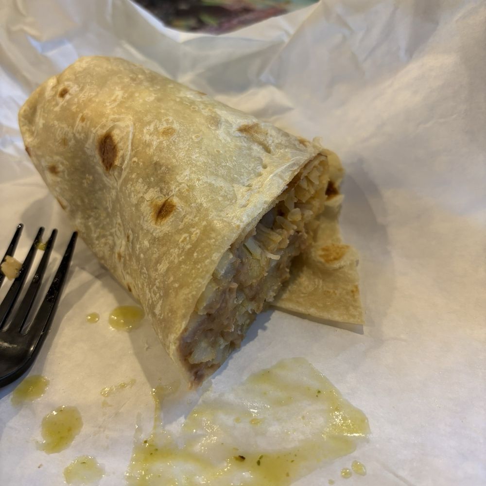 This is only half of the burrito! We may have gobbled the other half before the pic was taken. :) super yummy! This is only half of the burrito! We may have gobbled the other half before the pic was taken. :) super yummy!