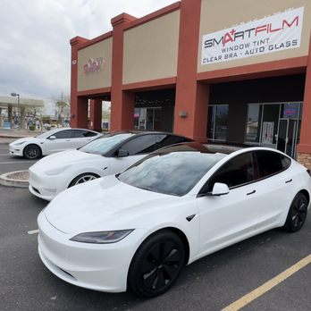 Smartfilm - 2024 Tesla Model 3 Highland.  XPel 10mil paint protection on the front end and wrapped in XPel XR Plus window tint - Auto Customization Near Me - Gilbert, Arizona
