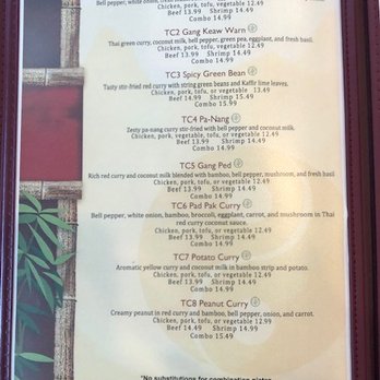 Thai Village - Current Menu as of 6/9/22 - Thai Near Me - Tulsa, Oklahoma