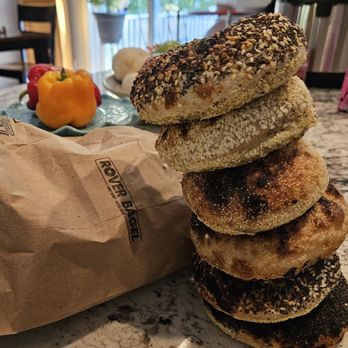 Rover Bagel - Leaning tower of bagels! - Bagels Near Me - Biddeford, Maine