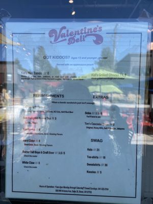 Menu photo 2 Valentine’s Deli Bend, OR
