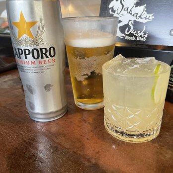 Sabaku Sushi - Sapporo and the coco loco mocktail - Sushi Bars Near Me - Moab, Utah